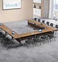 Table de réunion pliable de bureau Fabricant de meubles Table de formation de réunion Table pliable avec roues Chine Métal Acier 25mm