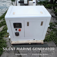 Superleiser 6KW Dieselgenerator mit Kupferkühler, Meerwasserkühlung, Boot Titan Power 110V-480V AC Dreiphasig CE-Zertifiziert