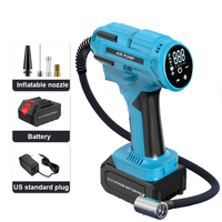 Pompe à air haute pression sans fil à affichage numérique en ABS pour pneus de voiture/vélo, alimentée par batterie, certifiée CE, vente en gros d'usine