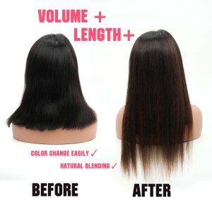 Extensiones de Cabello Humano Remy Indio con Clip Invisible en Forma de U, 100% Hechas a Máquina, Doble Trama, Mezcla Perfecta, Super Doble Trama - Product Image 5