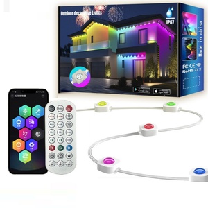 Tira de Luces LED RGBIC para Exteriores, Impermeable IP67, 15M/30M/45M, Luces Decorativas para Aleros, Luces de Colores RGB para Fiestas de Cumpleaños, Luces de Ambiente - Product Image 1