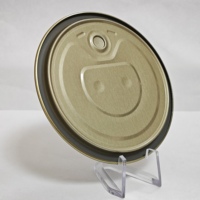 211 #   Couvercle à ouverture facile EOE en aluminium chromé de 65,3 mm pour boîte de conserve de caviar et fruits de mer