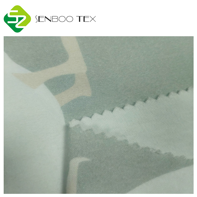 100% Organic Cotton soft good Printing Knit interlock Fabric 200gsm For casual clothes