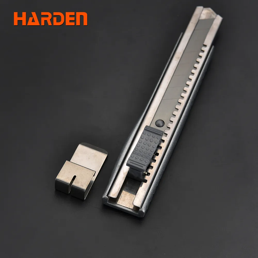 HARDEN Pro Dao Hợp Kim Kẽm Chịu Tải Nặng Dao Tiện Ích Gấp Gọn Lưỡi Rộng 18MM Dụng Cụ Cắt Nhiều Tay Hộp Cắt Dao Cắt