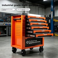 Chariot à outils robuste à 7 tiroirs, 488 pièces, boîte à outils pour réparation automobile, boîte à outils multifonctionnelle, chariot à outils d'entretien, armoire à outils