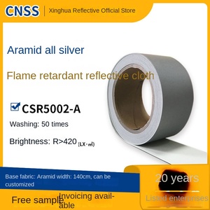 Xinghua chống cháy Aramid phản chiếu Băng nhà máy trực tiếp chịu nhiệt độ cao đầy đủ Bạc độ sáng cao cao - Product Image 4