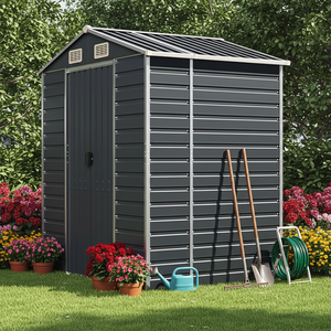 <span class=keywords><strong>Caseta</strong></span> de Jardín de Acero Galvanizado Color <span class=keywords><strong>Antracita</strong></span>, Modelo D0100XTMJ37, 75.2x51.2x78 pulgadas, Almacenamiento Exterior, Hecho en China - Product Image 3