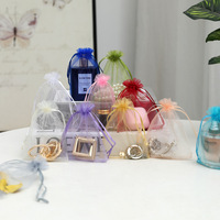 Sacs de Rangement en Organza à Cordon pour Bijoux, Cosmétiques, Bagues, Boucles d'Oreilles, Bracelets et Colliers – Sachet Cadeau en Maille