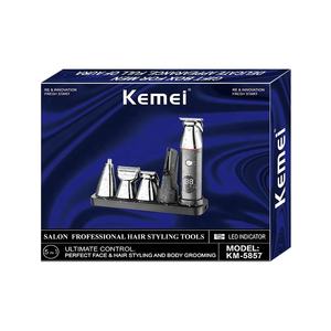 Tondeuse à cheveux professionnelle pour homme <span class=keywords><strong>Kemei</strong></span> KM-5857 <span class=keywords><strong>5</strong></span> en <span class=keywords><strong>1</strong></span> avec écran LCD numérique rechargeable, charge USB - Product Image 5
