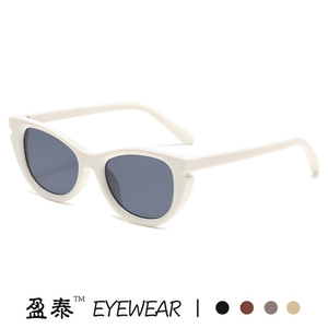 Lunettes de soleil œil de chat Yingtai, monture grise, verres PC, unisexe, protection UV400, style tendance - Product Image 4