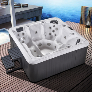Spa de nage extérieur en acrylique de luxe avec <span class=keywords><strong>jacuzzi</strong></span> et baignoire de massage de fête avec lumières LED - Product Image 3