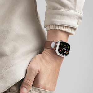 Correas de Repuesto de Cuero Genuino Vintage Premium Win-Win, Impermeables, para <span class=keywords><strong>Apple</strong></span> <span class=keywords><strong>Watch</strong></span> Serie <span class=keywords><strong>8</strong></span> de 45 mm, Unisex - Product Image 5