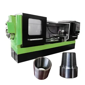 Machining 5m Pipe Threads CNC Lathe With Rear Bracket CNC Pipe Threading Lathe Machine