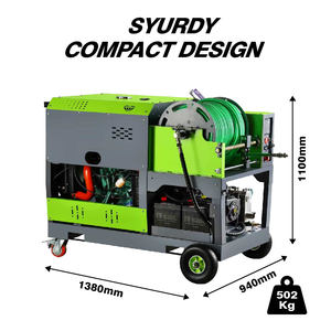 LICHIMA 300Bar 60L/Min 65Hp Máquina de limpieza de tuberías de drenaje de motor diésel de alta presión Máquina DE LIMPIEZA DE ALCANTARILLADO - Product Image 3
