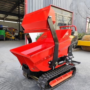 Minicargadora de orugas con volquete, capacidad de 500 kg, cubo blanco, motorizada, maquinaria agrícola, cargadora frontal - Product Image 5