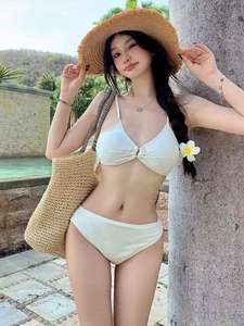 Conjunto de Dos Piezas de Alta Calidad para Mujer, Traje de Baño Transpirable y Cómodo para Playa y Piscina, Lencería Femenina - Product Image 2