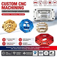 Plaque d'adaptation de changeur d'outils robotisé usinée CNC en aluminium 6061 sur mesure, plaque de connexion à bride pour effector final de bras robotisé industriel