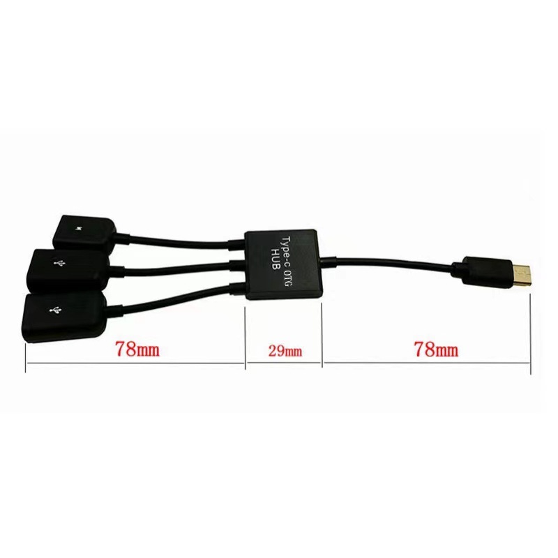 USB-C To USB 3.0 Female OTG Adapter - Gold Connector, Data Transfer, Plug And Play