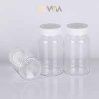 Bouteilles d'emballage cylindriques en plastique PET recyclé, couleur personnalisable, avec bouchon à clapet, impression sérigraphique, pour compléments alimentaires