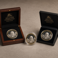 Pièce commémorative astronomique 3D en relief personnalisée, observatoire sur le sommet de la montagne, pièce souvenir spatiale pour les amateurs de science, cadeau de collection