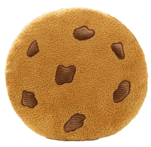 Ins mignon peluche Cookie coussin jouet Biscuit oreiller Super doux anniversaire noël cadeau créatif pour les enfants