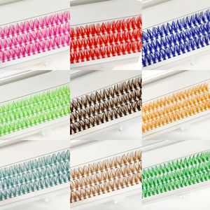 30 पी निजी लेबल नए रंगीन खंड क्लस्टर पलकों के निजी लेबल रंगीन डिय लश - Product Image 4