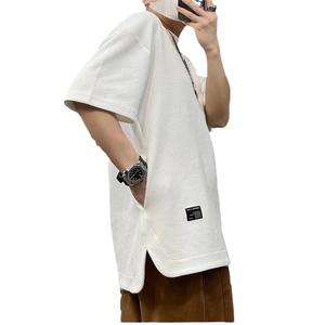 เสื้อยืดฮิปฮอปทรงโอเวอร์ไซส์พรีเมียมสำหรับผู้ชาย คุณภาพสูง สั่งทำได้ พิมพ์ลายด้านหน้า ผ้าฝ้ายทอเนื้อหนา พิมพ์ลายพัฟฟ์ คอกลม แขนสั้น - Product Image 1