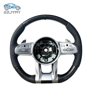 พวงมาลัย AMG 809 สำหรับ <span class=keywords><strong>Mercedes</strong></span>-Benz C E <span class=keywords><strong>S</strong></span> GLC GLE GLS W205 W213 W222 X253 W166 W167 GLE300 คาร์บอนไฟเบอร์ หนังรูระบายอากาศ - Product Image 3