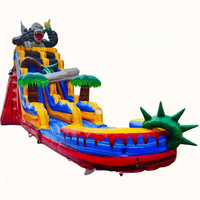 Nouveau design géant APE Escape Play Game : Toboggan aquatique gonflable commercial avec piscine pour événements et fêtes