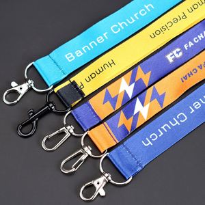 Custom Logo Neck Strap <b>Lanyard</b> Sling Id Badge Holders and Pvc Name Card <b>Polyester</b> De <b>Lanyard</b> Keychain - Product Image 1