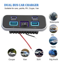 Siège de camping-car marin personnalisé 12V 24V avec port USB intégré, prise de chargeur avec interrupteur, double USB-A 18W, double USB-C 20W