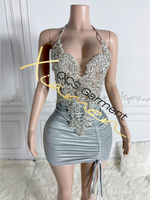 Robe sans manches transparente Ocstrade Y2K avec bretelles, sexy pour femmes, col en V profond, broderie, robes de club pour femmes