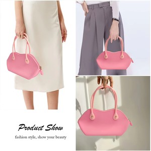 Sac à main de plage en silicone imperméable et lavable, petit sac en caoutchouc portable avec fermeture éclair pour le rangement de cosmétiques et de téléphone - Product Image 5