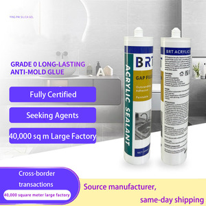 Vente chaude Scellant adhésif en silicone blanc 300ml Imperméable Anti-fissures Peignable Mastic pour l'étanchéité des portes et des fenêtres Construction - Product Image 4