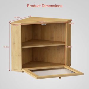 Caja de Almacenamiento de Bambú con Tapa Rectangular, Organizador de Cocina de Madera, Contenedor para Pan, Decoración de Esquinas, Empaque para Alimentos, Venta al Por Mayor de Fábrica WDF - Product Image 2