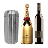 Yalıtımlı Refroidisseur De Vin şampanya şişesi cam tutucu soğutucu kılıf paslanmaz çelik taşınabilir şarap soğutucu parti için