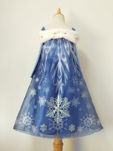 <span class=keywords><strong>Vestito</strong></span> da Principessa <span class=keywords><strong>Elsa</strong></span> <span class=keywords><strong>di</strong></span> Frozen a Maniche Lunghe, Nuovo Stile Invernale per Bambine, Non Sbiadisce, 100% Polvere - Product Image 6