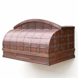 <span class=keywords><strong>Hotte</strong></span> murale en cuivre gaufré antique, options solaires et gaz, design de cuisine de luxe style méditerranéen, contrôlée par application pour VR - Product Image 5