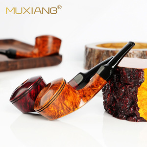 Handmade Briar Wood Tobacco Pipe Bulldog Shape Free Type Solid Wood Smoking Pipe - Product Image 3