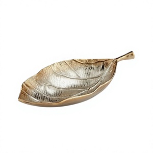 Bol alimentaire en aluminium à motif de feuilles, de qualité supérieure, taille personnalisée, bol décoratif pour fournisseur en gros - Product Image 1