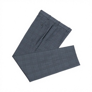 Nouveau pantalon de costume homme en laine slim, couleur unie, coupe droite, écologique, respirant, poids moyen, décontracté et formel pour le bureau - Product Image 2