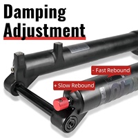 Fourche à suspension pneumatique double pour vélo NanLio - 150 mm de débattement pour VTT et vélos électriques 27,5 "/29" - Fourche à double couronne