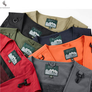 سترة تكتيكية جديدة للرجال للمشي لمسافات طويلة والصيد في الهواء الطلق، صدرية للمصورين، سترة شبكية بدون أكمام متعددة الجيوب - Product Image 2