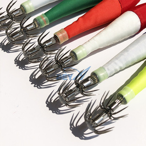 YAMASHITA Hameçon de calmar japonais lumineux en bois pour <span class=keywords><strong>crevettes</strong></span> 45-113g Rouleau de tissu lourd en mer profonde Pêche en mer <span class=keywords><strong>Marteau</strong></span> Poupée Carpe Plastique - Product Image 1