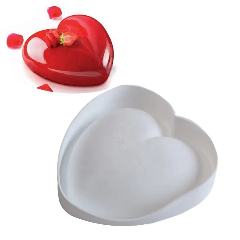 Not Sticky Cake Baking Pan For Mousse Heart-Shaped Chocolate Silicone Mould Heart Candy Mold Trays