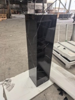 Nouveautés Pierre Naturelle Marbre Noir Nero Marquina Socle Plinthe Cube Table d'Appoint Socle en Marbre Noir