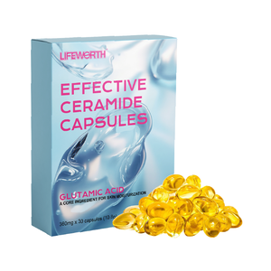 LIFEWORTH, suplemento oral OEM para restaurar la piel, cápsula de ceramida, promueve la hidratación y fomenta niveles saludables de ceramida en la piel - Product Image 1