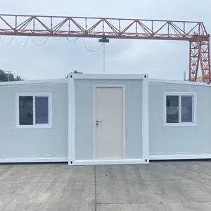 20 ft luxury foldable expandable portable movable prefabricated living 2 rooms flat pack pvc sheets for container house