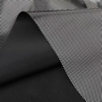 Tissu de doublure pour veste isolante thermiquement avec couche de graphène, en taffetas pongé 300T laminé à pois argentés