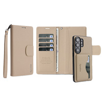 Étui portefeuille magnétique détachable multi-cartes avec dragonne et béquille de protection pour Samsung Galaxy S26 Ultra